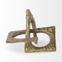 67808 - Delaunay I (Large) 10L X9W Gold Hammered Metal Interlinked Patterned