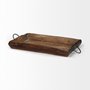 68149 - Durone (Set of 2) Brown Wooden Live Edge Serving Trays
