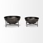 68251 - Cauldron (Set of 2) Brown Metal Bowls