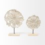 68169 - Kamara I (Small) 12L x 4W White Washed Wood W/Antiqued Silver Botanical Decorative Object