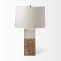 68158 - Woodrow (22.3"H) Light Brown Wood w/ White Accent Table Lamp