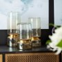 67946 - Adriatic I Small Brushed Gold Metal Glass Vase