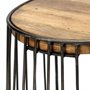 68137 - Seagram 25.6" Seat Height Brown Wood Seat Black Metal Frame Stool