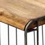 68137 - Seagram 25.6" Seat Height Brown Wood Seat Black Metal Frame Stool