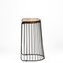 68136 - Seagram 30.5" Seat Height Brown Seat Black Metal Frame Stool