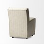 68324 - Damon Fully Upholstered Cream-Toned Fabric Dining Chair on Casters