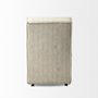 68324 - Damon Fully Upholstered Cream-Toned Fabric Dining Chair on Casters