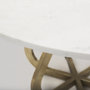68238-AB - Laurent 48" Marble Top Gold Metal Base Dining Table