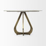 68238-AB - Laurent 48" Marble Top Gold Metal Base Dining Table