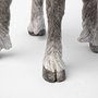 68065 - Pan Large Gray Ceramic Hoofed Table Candle Holder 