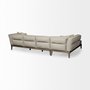 68183-AB - Denali IV 121" Beige Upholstered Wooden Frame Left Four Seater Sectional