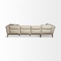 68183-AB - Denali IV 121" Beige Upholstered Wooden Frame Left Four Seater Sectional