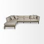 68183-AB - Denali IV 121" Beige Upholstered Wooden Frame Left Four Seater Sectional