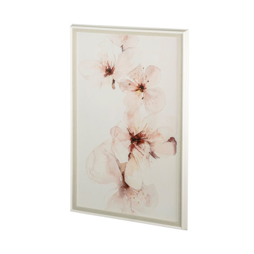 12894 - Watercolor Blossoms III by PI Studio a Hand Embellished Textured Framed Art Print Matted under Glass