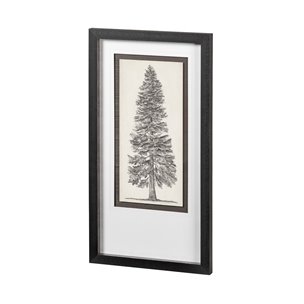 Pacific North West Tree Sketch I by Melissa Wang Hand Embellished Framed Art Print Matted under Glas
