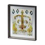 12918 - Bohemian Ikat III by Chariklia Zarris Hand Embellished Textured Framed Art Print Matted under Glass