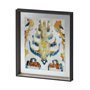12919 - Bohemian Ikat IV by Chariklia Zarris a Hand Embellished Textured Framed Art Print Matted under Glass