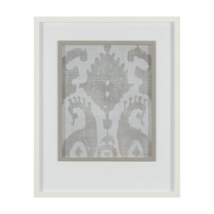Shadow Ikat V by Chariklia Zarris a Hand Embellished Textured Framed Art Print Matted under Glass