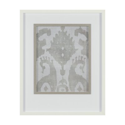 12926 - Shadow Ikat V by Chariklia Zarris a Hand Embellished Textured Framed Art Print Matted under Glass