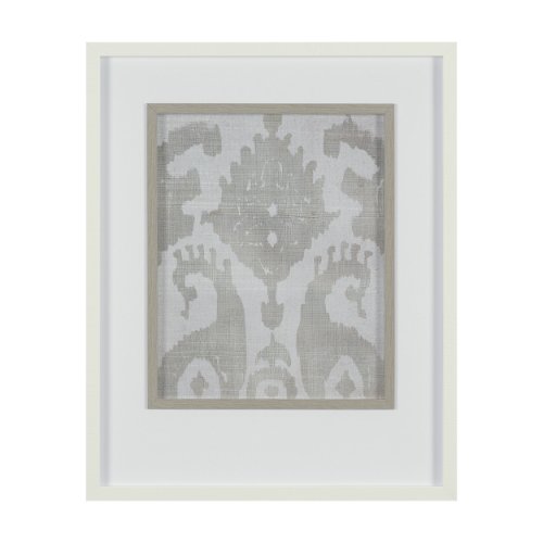 12926 - Shadow Ikat V by Chariklia Zarris a Hand Embellished Textured Framed Art Print Matted under Glass
