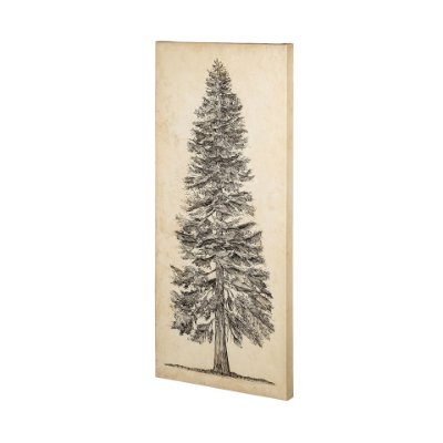 101430-L - Pacific North West Tree Sketch I by Melissa Wang a Hand Embellished Textured Canvas