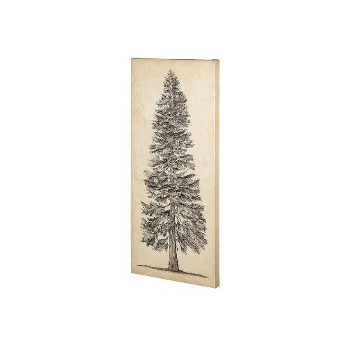 101430-S - Pacific North West Tree Sketch I by Melissa Wang a Hand Embellished Textured Canvas