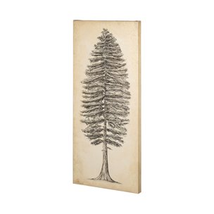 Pacific North West Tree Sketch II by Melissa Wang a Hand Embellished Textured Canvas