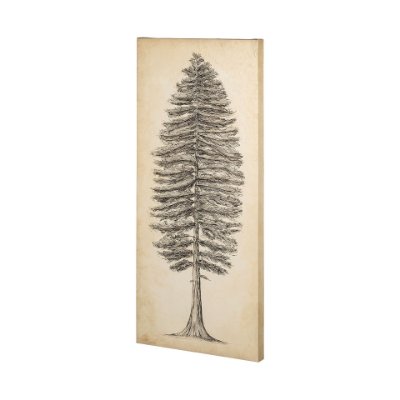 101431-L - Pacific North West Tree Sketch II by Melissa Wang a Hand Embellished Textured Canvas