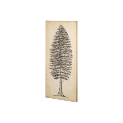 101431-S - Pacific North West Tree Sketch II by Melissa Wang a Hand Embellished Textured Canvas
