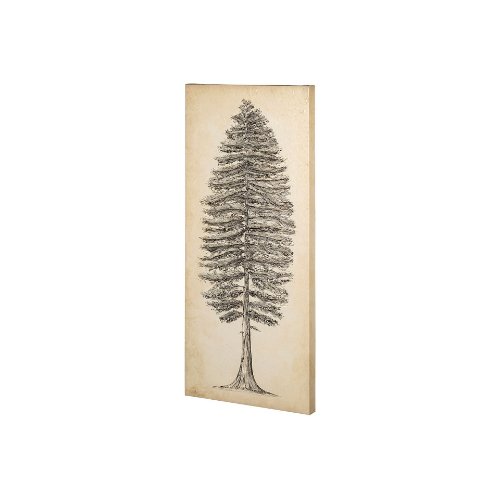101431-S - Pacific North West Tree Sketch II by Melissa Wang a Hand Embellished Textured Canvas
