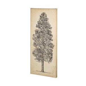 Pacific North West Tree Sketch III by Melissa Wang a Hand Embellished Textured Canvas