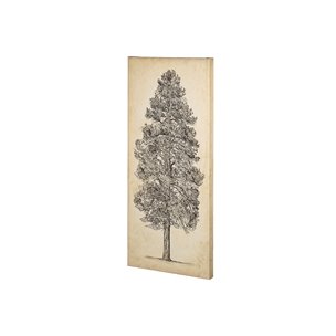Pacific North West Tree Sketch III by Melissa Wang a Hand Embellished Textured Canvas