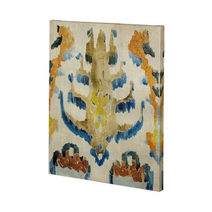 Bohemian Ikat IV by Chariklia Zarris a Hand Embellished Textured Canvas