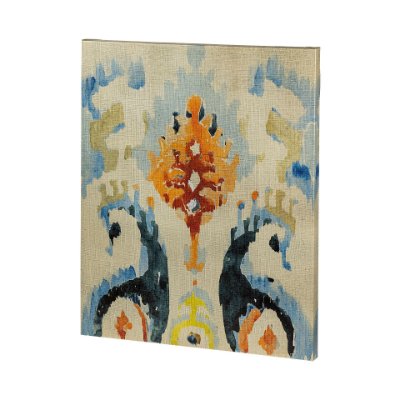 101436-L - Bohemian Ikat V by Chariklia Zarris a Hand Embellished Textured Canvas