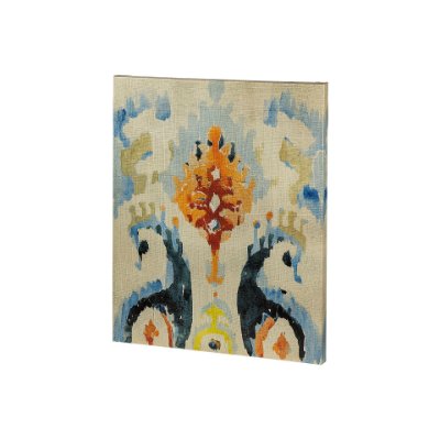 101436-S - Bohemian Ikat V by Chariklia Zarris a Hand Embellished Textured Canvas