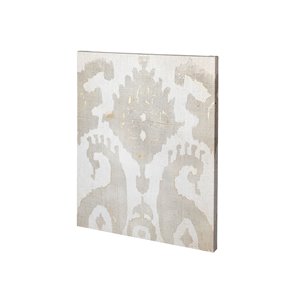 Shadow Ikat V by Chariklia Zarris a Hand Embellished Textured Canvas