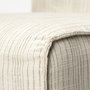 68324 - Damon Fully Upholstered Cream-Toned Fabric Dining Chair on Casters