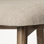 68319 - Ronald II Cream Fabric Wrap Brown Wooden Base Dining Chair
