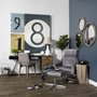 68002 - Josi 19" Brown Wood and Black Metal Frame Mirror