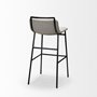 68087 - Kavalan 33.5" Total Height Beige Upholstered Seat Gray Metal Frame Counter Stool
