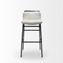 68087 - Kavalan 33.5" Total Height Beige Upholstered Seat Gray Metal Frame Counter Stool