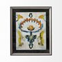 12921 - Bohemian Ikat VI by Chariklia Zarris a Hand Embellished Textured Framed Art Print Matted under Glass
