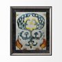 12916 - Bohemian Ikat I by Chariklia Zarris a Hand Embellished Textured Framed Art Print Matted under Glass