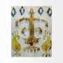 101460-L - Bohemian Ikat III by Chariklia Zarris a Hand Embellished Textured Canvas