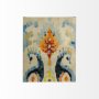 101436-S - Bohemian Ikat V by Chariklia Zarris a Hand Embellished Textured Canvas