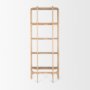 71003 - Taylin Light Brown Solid Wood Open Bookshelf