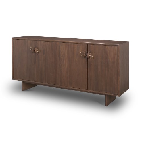 71012 - Varenna 4 Door Dark Brown Wood w/ Rope Handles Sideboard