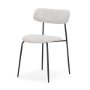 71014 - Casey Matte Black Metal w/ Gray Fabric Dining Chair