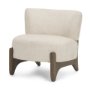 71017 - Vyra Dark Brown Wood w/ Cream Fabric Accent Chair