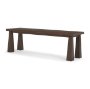 71019 - Wolcott Rectangular Dark Brown Solid Wood Bench